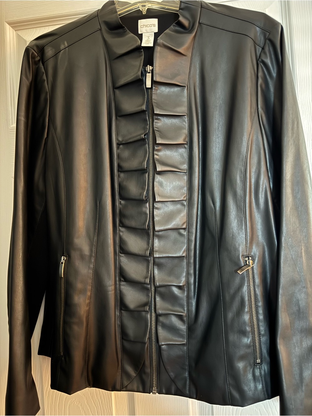 Faux Leather Ladies Jacket